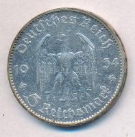 Német Harmadik Birodalom 1934D 5M Ag "Náci hatalom első évfordulója" T:2,2- patina
German...