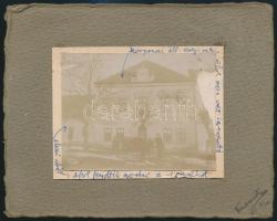 1911 A korponai állami polgári iskola, albumlapra ragasztott fotó, feliratozva, 8×10,5 cm