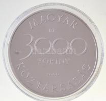 2000. 3000Ft Ag "Veszélyeztetett állatvilág - hód" eredeti MNB dísztokban, tanúsítvánnyal ...