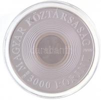 2000. 3000Ft Ag "Gábor Dénes" eredeti MNB dísztokban tanúsítvánnyal T:PP 
Adamo EM166