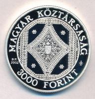 2002. 3000Ft Ag "Széchenyi Könyvtár" tanúsítvánnyal T:PP