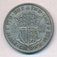 Nagy-Britannia 1928. 1/2C Ag "V. György" T:2-,3 
Great Britain 1928. 1/2 Crown Ag "G...