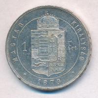 1879KB 1Ft Ag "Ferenc József / Középcímer" T:1- patina
Adamo M15