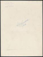 Liebmann Béla (1899-1996): Próba a szegedi szabadtéri színpadon, aláírt, pecséttel jelzett fotó, 24×...