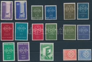 1958 -1959 Europa CEPT 8 klf sor + 1 önálló bélyeg