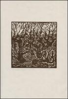 Somlai Vilma (1938-2007): Őszibarackos tavasszal (Szigliget) / Fasor Szigligeten, 2 db linó, papír, ...
