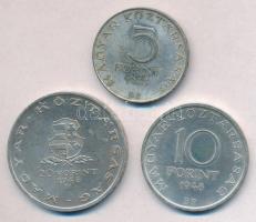 1948. 5Ft Ag "Petőfi" + 10Ft Ag "Széchenyi" + 20Ft Ag "Táncsics" - &qu...