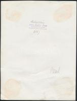 Járai Rudolf (1913-1993): Lányok népviseletben, pecséttel jelzett fotó, felületén törésnyomokkal, eg...