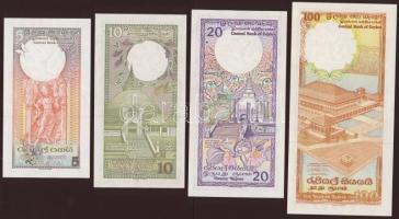 Sri Lanka 1982-1985. 5R, 10R, 20R, 50R, 100R kompl. sor T:I