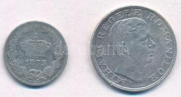 Románia 1873. 50b Ag + 1942. 200L Ag T:3,2
Romania 1873. 50 Bani Ag + 1942. 200 Lei Ag C:F,XF