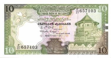 Sri Lanka 1987-1990. 10R, 20R, 50R, 100R, 500R, 1000R kompl. sor T:I