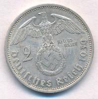 Német Harmadik Birodalom 1939A 2M Ag "Hindenburg" T:1-,2  
German Third Reich 1939A 2 Mar...