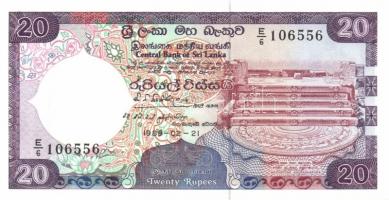 Sri Lanka 1987-1990. 10R, 20R, 50R, 100R, 500R, 1000R kompl. sor T:I