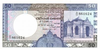 Sri Lanka 1987-1990. 10R, 20R, 50R, 100R, 500R, 1000R kompl. sor T:I