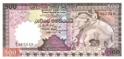 Sri Lanka 1987-1990. 10R, 20R, 50R, 100R, 500R, 1000R kompl. sor T:I