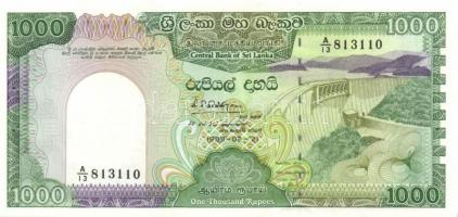 Sri Lanka 1987-1990. 10R, 20R, 50R, 100R, 500R, 1000R kompl. sor T:I