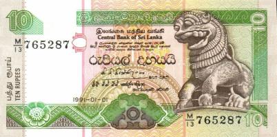 Sri Lanka 1991-1994. 10R, 20R, 50R, 100R, 500R, 1000R T:I