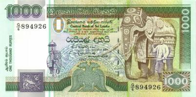 Sri Lanka 1991-1994. 10R, 20R, 50R, 100R, 500R, 1000R T:I