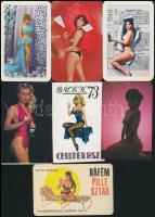 1968-1987 Csajos kártyanaptárak, közte erotikus is, 12 db