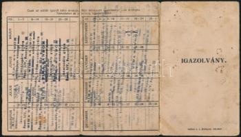 1945 Bp., Építőipari Romeltakarítás és Helyreállítási Munkák Központi Bizottsága által kiállított fé...