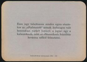 1924 Bp., Székesfővárosi autóbuszüzem által kiadott igazolvány, használatlan
