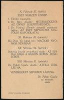 1932-1933 Meghívó turáni előadásokra, rendezi a Turáni Társaság