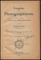 Ludwig David: Ratgeber im Photographieren. Haalle (Saale), 1920, Wilhelm Knapp, VII+264 p.+XXIV t. F...
