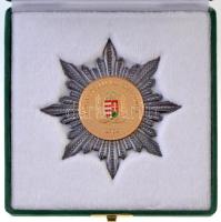 DN Honvédelmi Minisztérium aranyozott és zománcozott fém emlékérem csillag alapon, eredeti dísztokban (70mm) T:1-,2