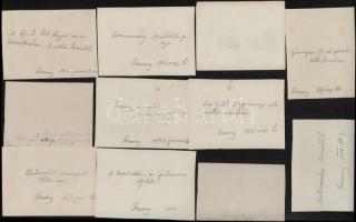 cca 1905-1909 Pozsony, diák és más életképek (turuljáték, stb.), 24 db fotó, hátuljukon feliratozva,...
