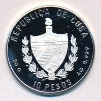 Kuba 1994. 10P Ag "Foltos sasrája" hátoldal multicolor festett T:PP
Cuba 1994. 10 Pesos A...