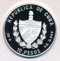 Kuba 1994. 10P Ag "Kardhal" hátoldal multicolor festett T:PP fo.
Cuba 1994. 10 Pesos Ag &...