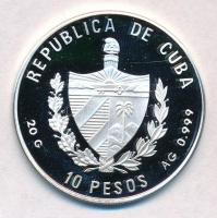 Kuba 1994. 10P Ag "Barna pelikán" hátoldal multicolor festett T:PP fo.
Cuba 1994. 10 Peso...