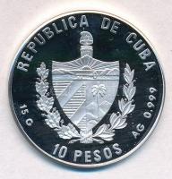 Kuba 1997. 10P Ag "Turnera ulmifolia" hátoldal multicolor festett T:PP
Cuba 1997. 10 Peso...