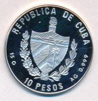 Kuba 1997. 10P Ag "Bidens pilosa" hátoldal multicolor festett T:PP fo.
Cuba 1997. 10 Peso...