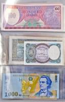 106db-os vegyes világpénz gyűjtemény albumba rendezve, közte Afganisztán, Brazília, Indonézia, Irak,...