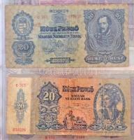 116db-os vegyes magyar és külföldi bankjegy tétel albumban, közte korona, pengő és forint bankjegyek...