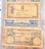 116db-os vegyes magyar és külföldi bankjegy tétel albumban, közte korona, pengő és forint bankjegyek...