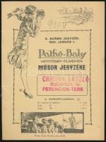 1931 Pathé-Baby vetítőgépek filmjeinek műsor árjegyzéke, 14p