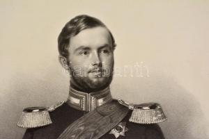 1855 Georg Viktor Fürst zu Waldeck (1831-1893) nagyméretű lithográfia rajta saját kezű aláírásával. ...