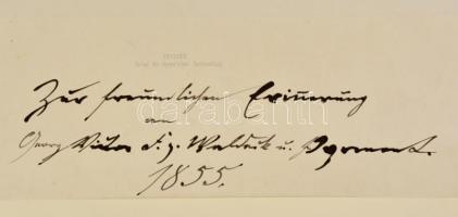 1855 Georg Viktor Fürst zu Waldeck (1831-1893) nagyméretű lithográfia rajta saját kezű aláírásával. ...