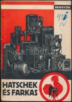 1931 Bp., Hatschek és Farkas Fényképészeti és Optikai Szaküzlet árjegyzéke, 80p