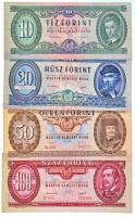 1949. 10Ft + 20Ft + 100Ft + 1951. 50Ft T:I Hungary 1949. 10 Forint + 20 Forint + 100 Forint + 1951. 50 Forint C:UNC Adamo F3, F10, F28, F18