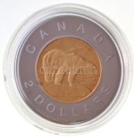 Kanada 1996. 2$ Al-Br-Ni "Jegesmedve" díszkiadásban, eredeti tokban, tanúsítvánnyal T:PP
...