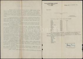 1943-1944 Versenylovakkal, ügetőversenyzéssel kapcsolatos iratok, származási bizonyítványok, marhale...