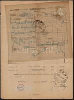 1943-1944 Versenylovakkal, ügetőversenyzéssel kapcsolatos iratok, származási bizonyítványok, marhale...