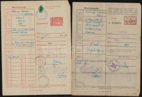 1943-1944 Versenylovakkal, ügetőversenyzéssel kapcsolatos iratok, származási bizonyítványok, marhale...