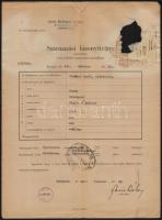 1943-1944 Versenylovakkal, ügetőversenyzéssel kapcsolatos iratok, származási bizonyítványok, marhale...