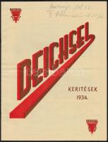 1934 Deichsel kerítések reklám prospektus, tűzött papírkötésben