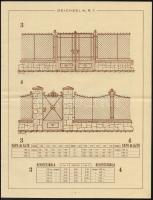 1934 Deichsel kerítések reklám prospektus, tűzött papírkötésben