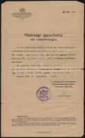 1918 Bp., Hatósági igazolvány zsír ellátatlanságra